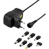 Deltaco Netadapter Universeel 3-12V, 7,2W - Zwart
