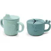 Done by Deer Friends Spout/snack Set Deer Cup Blauw 0 Months
