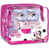 MONDO Disney Minnie rolschaatsen met beschermset voor kinderen - verstelbaar en roze.