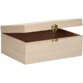 Playwood Houten kist A5 formaat - Klepdeksel - Slotje - Paulownia