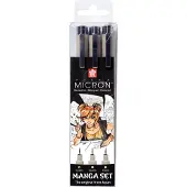 Sakura Manga Pigma Micron Black 3-set