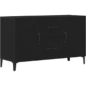 vidaXL Dressoir Zwart Eiken 100 x 36 x 60 cm Bewerkt hout