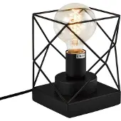 QUVIO Tafellamp modern - Draadlamp - 18 x 17 cm - Zwart