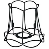 QAZQA Metalen lampenkap zwart 15/14 - Granny Frame