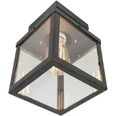 QAZQA Industriële buitenplafondlamp zwart 1-lichts - Rotterdam
