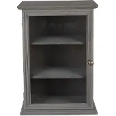 Clayre & Eef Wandkast 33x15x50 cm hout glas rechthoek opbergkast