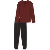 Schiesser Pyjama Long terracotta brown 180269 56/XXL