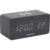 Karlsson Block Wekker | 15x7.1x7.4cm | Zwart