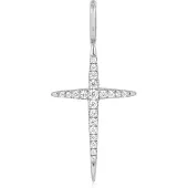 Ania Haie AH NC048-31H Pop Charms Dames Hanger - Kruis - Sieraad - Zilver - 925 Zilver - 12 mm breed - 19 mm lang