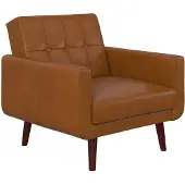 Dorel Home Nola-Accent Stoel in Kunstleer Camel