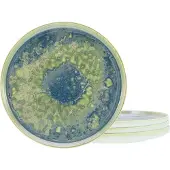 Creatable , artikelnummer 21508, Yuki, groen-blauw, serviesbord, 4-delig, steengoed