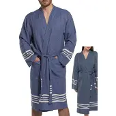 Lalay Hamam badjas Krem Sultan navy van Lalay