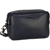 Mandarina Duck Leren Schoudertas Mellow Leather Crossbody Camera Bag Dress Blue Donkerblauw