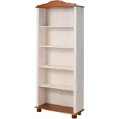 Notio Living Mette Boekenkast - Wit/Honingkleurig Massief Grenenhout - 181 cm