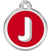 Red Dingo Hondenpenning 30 mm letter J