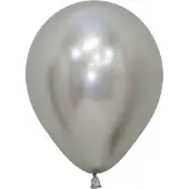 Sempertex Latex ballonnen silver reflex - 12cm - 50 stuks