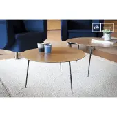 PIB Ronde metalen salontafel "Twee" Xylème