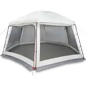 vidaXL Zwembadtent met uitneembare buiten- gaaswanden 512x458 cm grijs