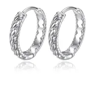 LGT JWLS Twisted Rope Oorringen - Zilver