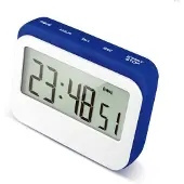 Krumble Digitale kookwekker met magneet en rubberen stootrand - Wit met blauw