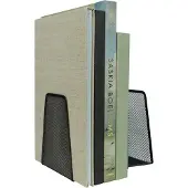 QUVIO Boekensteunen set van 2 - Staal - Zwart - 13 x 10 x 15 cm