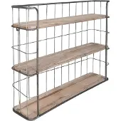 Clayre & Eef Wandrek 85x20x64 cm hout rechthoek muurrek