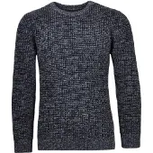 Ragman Regular Fit Trui ronde halsblauw, Effen