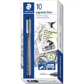 Staedtler - Artist Series - pigment liner - fineliner - zwart - 0.3 mm - 10 stuks