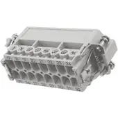 Harting Han 16A steekcontact (M), schroefklem, 16-polig + PE, 250V, 16A - 1 stuk