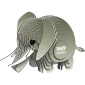 Carletto Deutschland Elephant 3D-puzzel 28-delige milieuvriendelijke educatieve speelgoedpuzzels voor jongens, meisjes en kinderen vanaf 6 jaar
