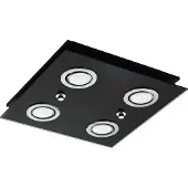 Eglo 33804 GRATTINO LED wand- en plafondlamp, 4x2,8W, 290x290mm, zwart