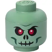LEGO Opbergbox Hoofd Skelet Groen, Klein -