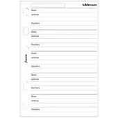Filofax - vulling pocket - notitiepapier voor adressen- - wit
