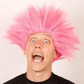 Faram Pruik Electric shock roze