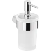 Gedy Pirenei Wandgemonteerde zeepdispenser 110ml, matglas, chroom