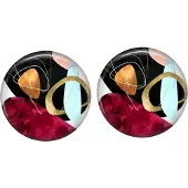 Charme Bijoux Clip oorbellen serise - geen gaatje- 2 cm-rood-