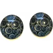 Charme Bijoux Clip Oorbellen- Blauw- Cirkel- 2 cm- geen gaatje-