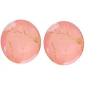 Charme Bijoux Clip oorbellen Roze Marmer look 2 cm
