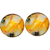 Charme Bijoux Clip oorbellen Happy yellow 2 cm geel