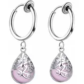 Charme Bijoux Klem oorbellen- juliette- roze-geen gaatje-