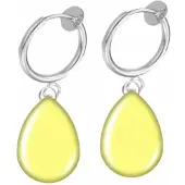 Charme Bijoux Klem oorbellen- Druppel- geel-geen gaatje-
