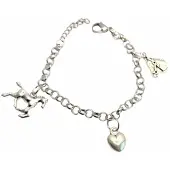 Charme Bijoux Armband-Bedel-Paard-Hartje-17 -19 cm -