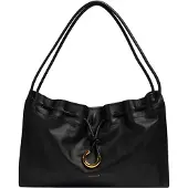 Coccinelle Leren Schoudertas Isabela Handbag Smooth Leather Noir Zwart