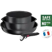 Tefal L7629453, Pan + steelpan, Zwart