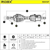 RIDEX 13D0127 Aandrijfas