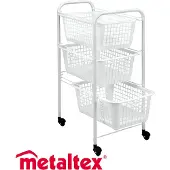 Metaltex Voorraadwagen SanDiego Wit wit Kunststof Keukentrolley