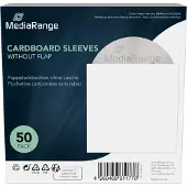 MediaRange | Hoesjes | CD/DVD/BD | Kartonnen | 1 Disc | Wit | 50 Stuks