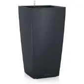 Lechuza Bloempot - Cubico kleur 40 - 39,5 x 39,5 x 75,5 cm - 31 L - Compleet pakket - Leisteen grijs