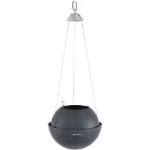 Lechuza BOLA color 23 - Plantenbak - met uitneembare binnenbak - met bewateringssysteem - ALL-IN-ONE set met LECHUZA-PON - Leisteengrijs