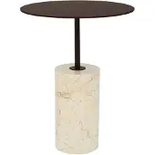 Urban Nature Culture Bijzettafel Macy B Beige Brown Ø36